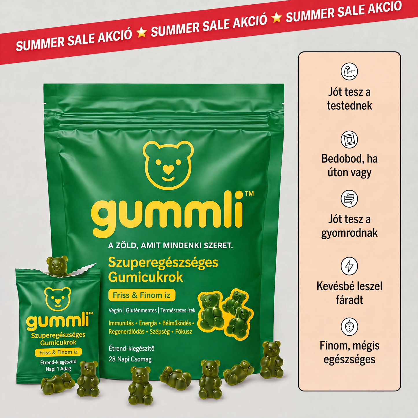 GUMMLI SZUPEREGÉSZSÉGES GUMICUKOR